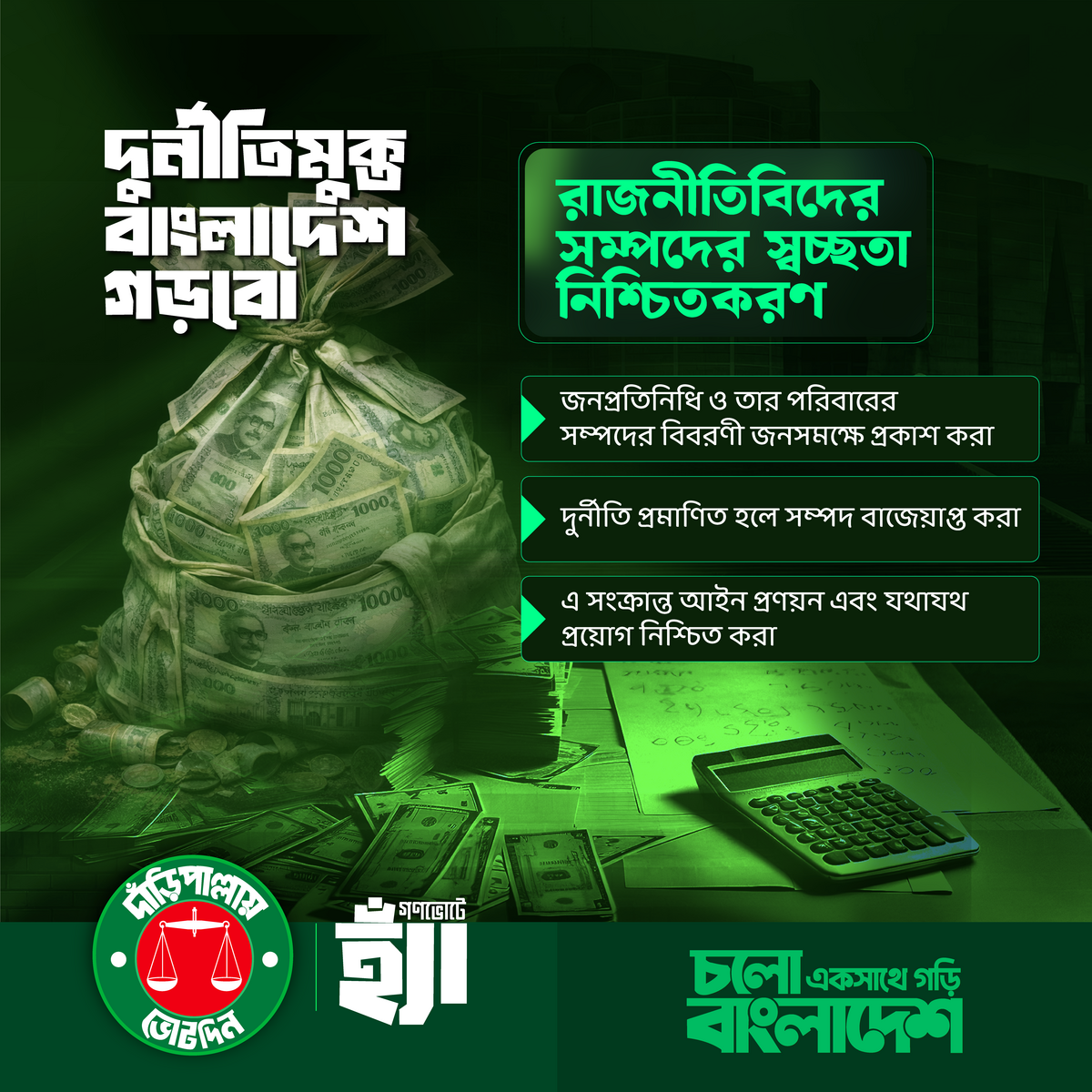 দূর্নীতিমুক্ত বাংলাদেশ গড়বো